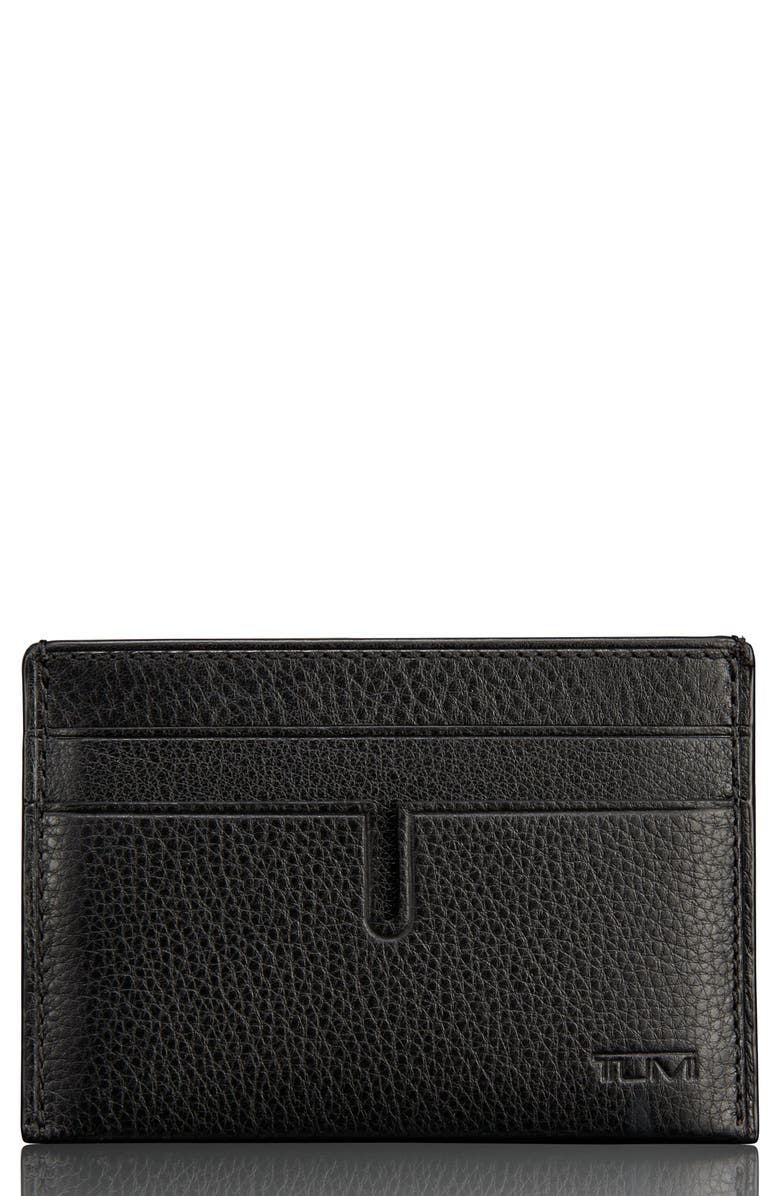 TUMI Leather Money Clip Card Case, Main, color, 