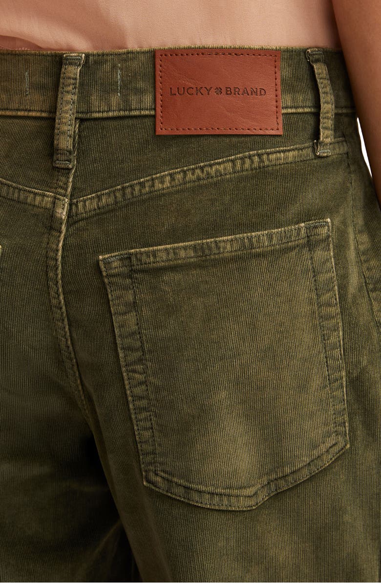 Lucky Brand Corduroy Barrel Leg Jeans, Alternate, color, Dirty Olives