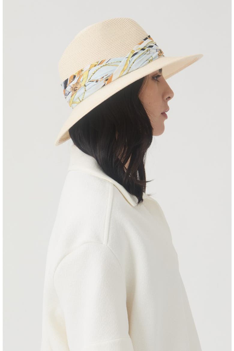 Courtney Straw Fedora, Alternate, color, IVORY