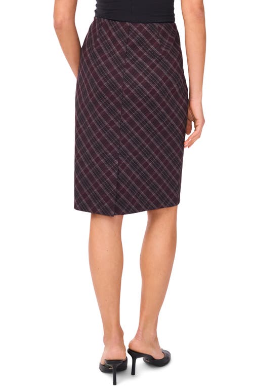 Vince Camuto Plaid Pencil Skirt In Black