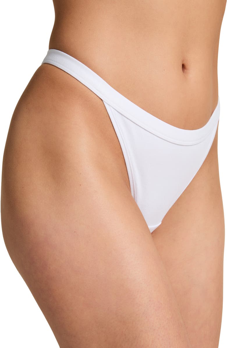 Hunkemöller Cotton Thong, Alternate, color, Bright White