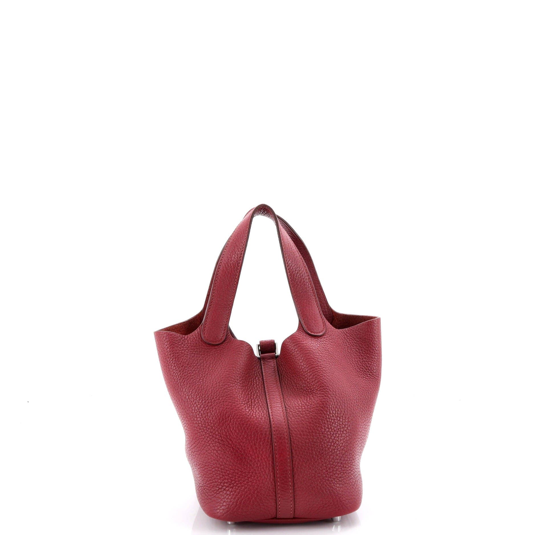 Pre-Owned Hermes Picotin Lock Bag Clemence PM, Alternate, color, Rubis