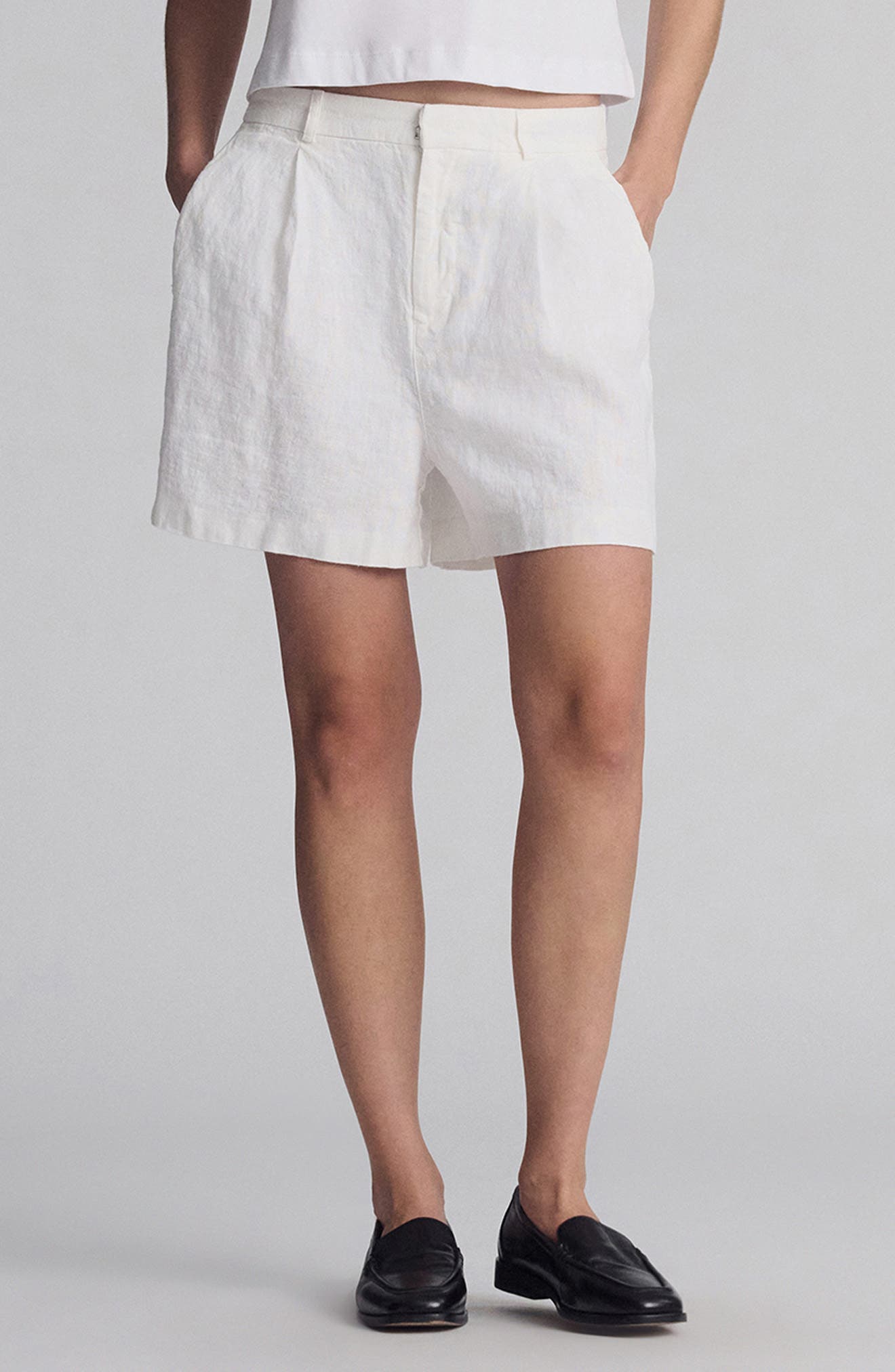 Woven Linen Shorts