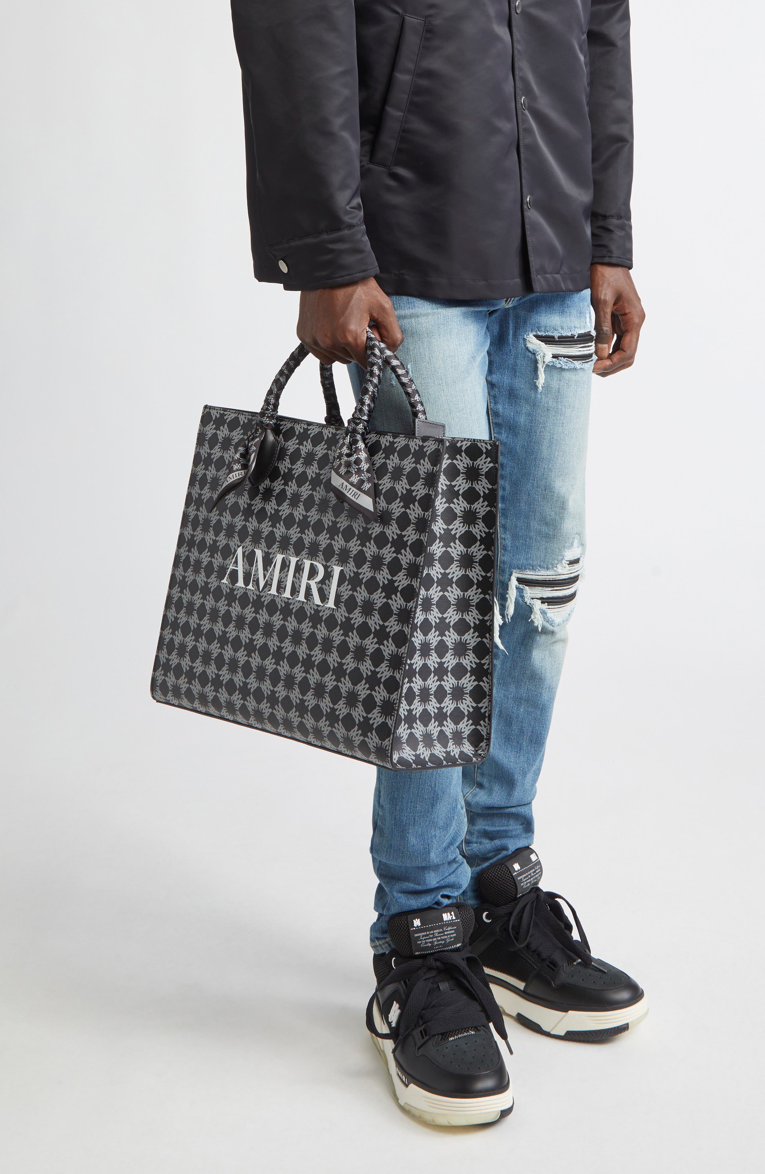 AMIRI Small MA Quad Coated Canvas Tote, Alternate, color, 