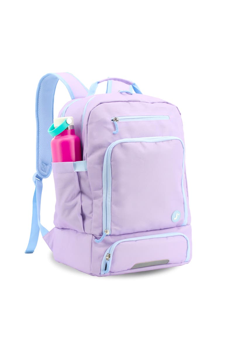 Unisex Packmate 2 in 1 School Backpack With Built-in Lunch Bag, Alternate, color, Purple