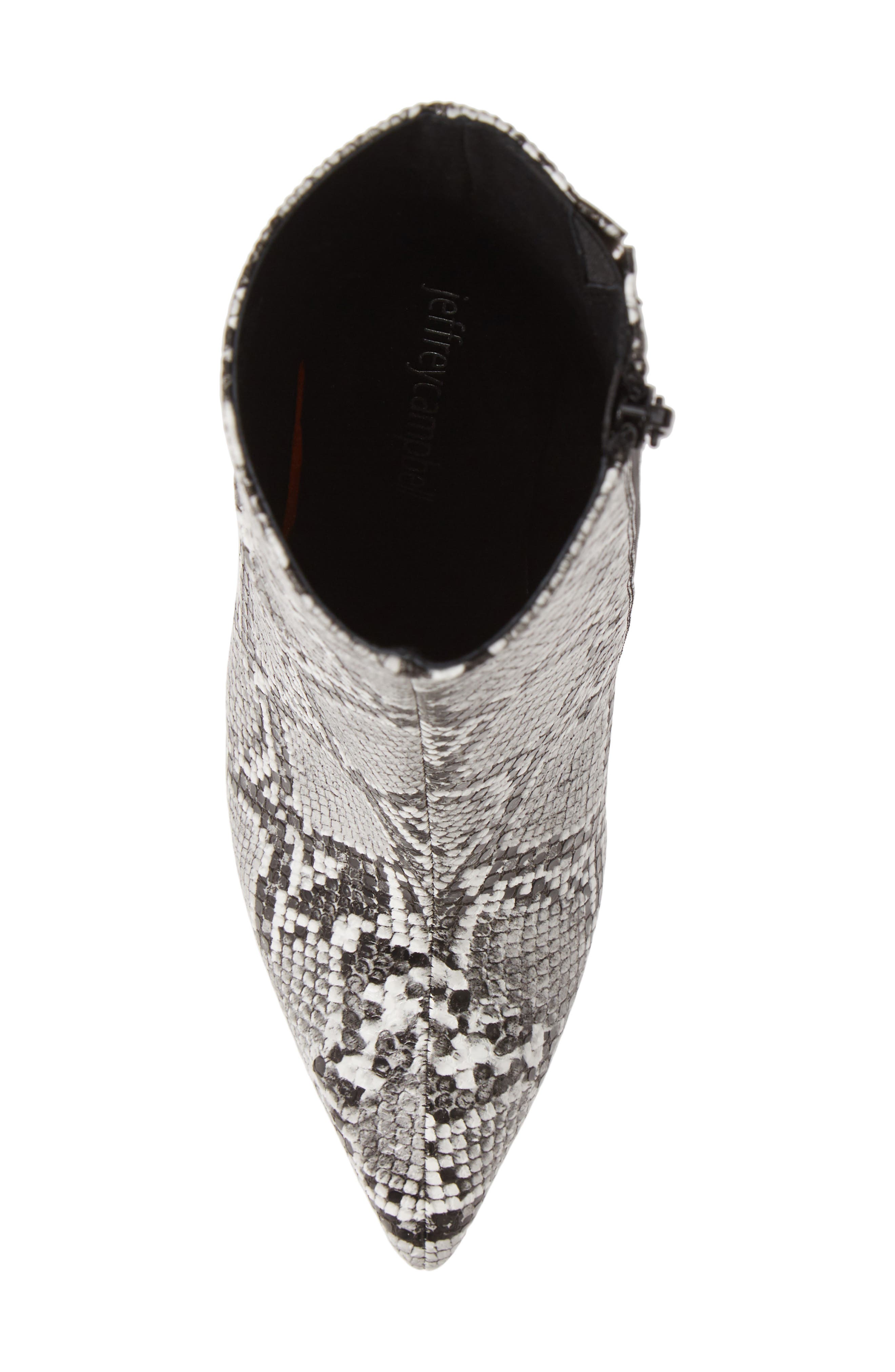 Siren Pointed Toe Bootie, Alternate, color, LIGHT GREY SNAKE PRINT