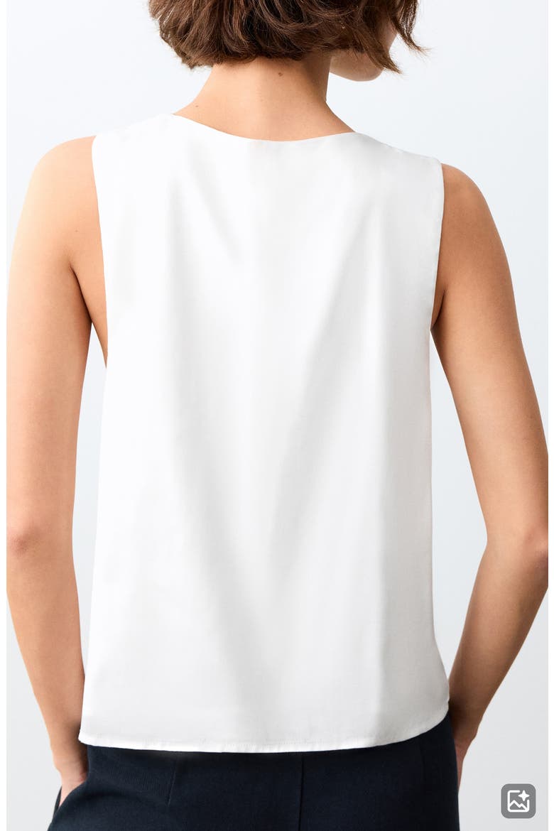 Flowy Crossover Sleeveless Top, Alternate, color, OFF WHITE