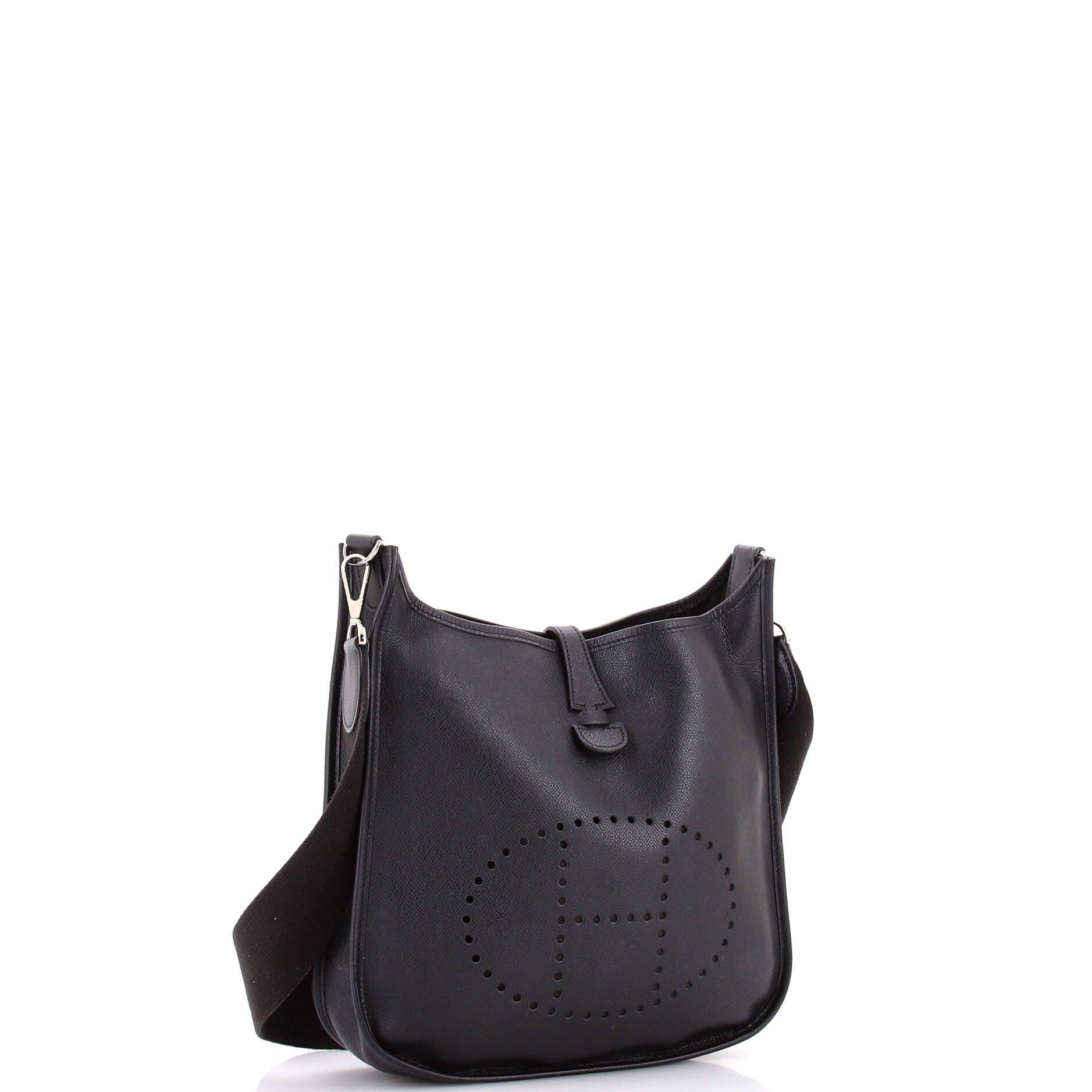 Pre-Owned Hermes Evelyne Bag Gen II Epsom PM, Alternate, color, Noir