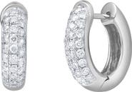 LuvMyJewelry Carenza 0.8 Ct 14K Gold Diamond Huggies