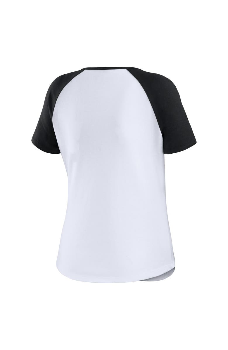 WEAR by Erin Andrews Women's WEAR by Erin Andrews White/Black Chicago White Sox Henley Raglan T-Shirt, Alternate, color, White