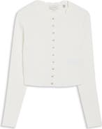 Ted Baker London Kklara Rib Scallop Trim Cardigan