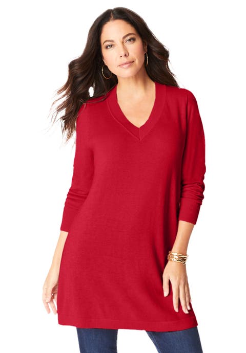 Plus Size Cashmore V Neck Sweater