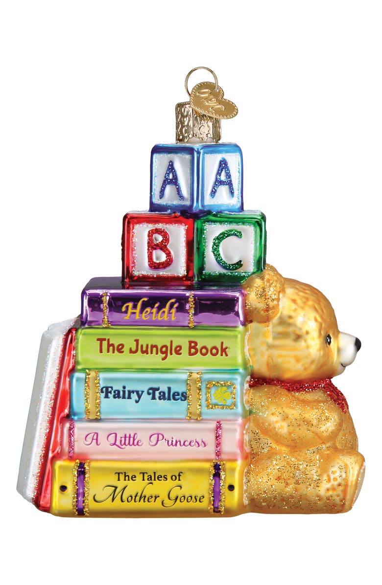 Old World Christmas Favorite Children's Books Ornament, Main, color, Gold/Blue/Red