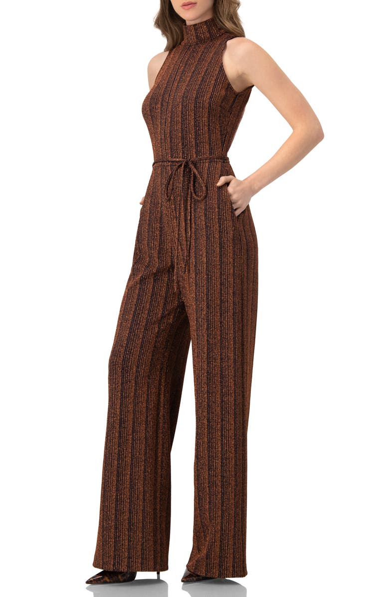 IVONNE Wide-Leg Sleeveless Jumpsuit with Side Pockets, Alternate, color, Brown