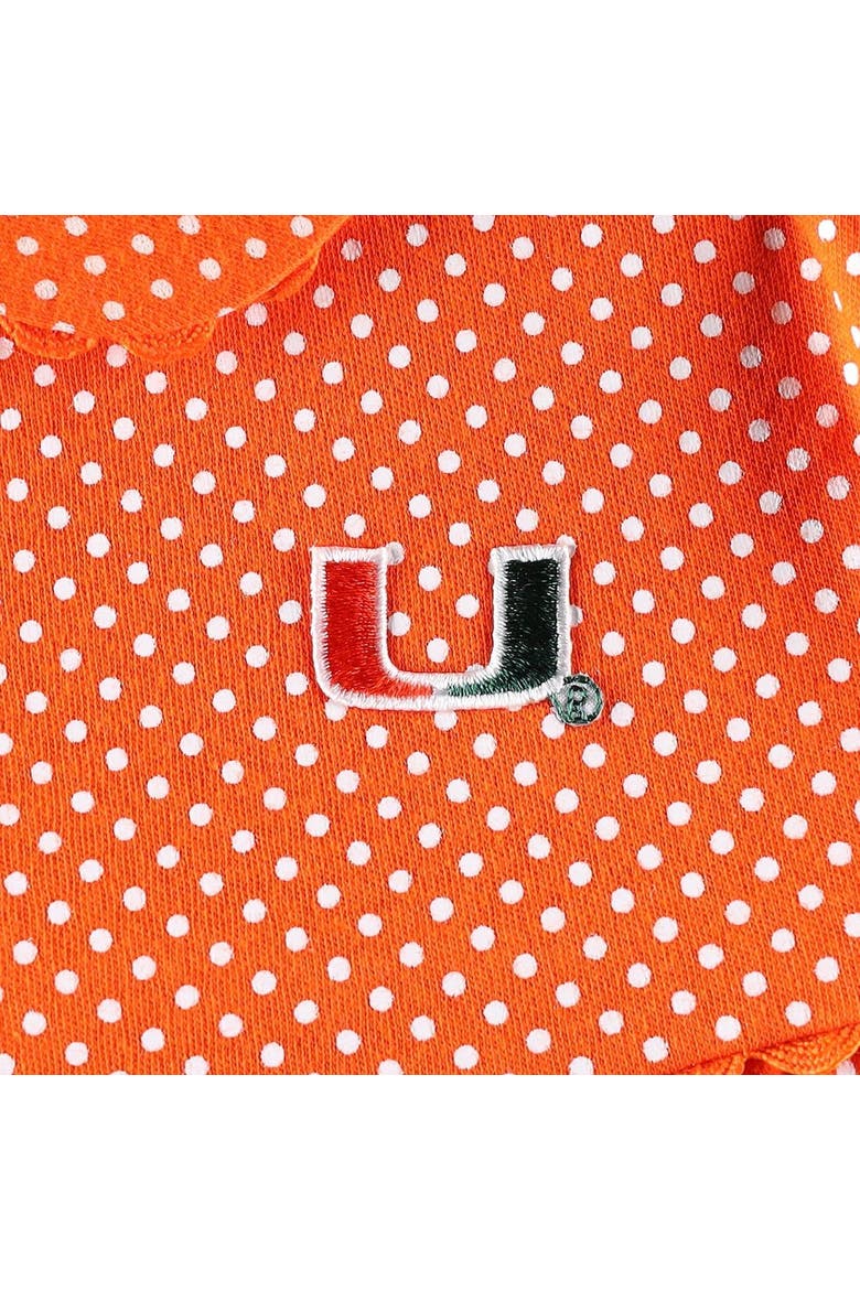 Girls Toddler Orange Miami Hurricanes Polka Dot Peter Pan Dress, Alternate, color, Orange