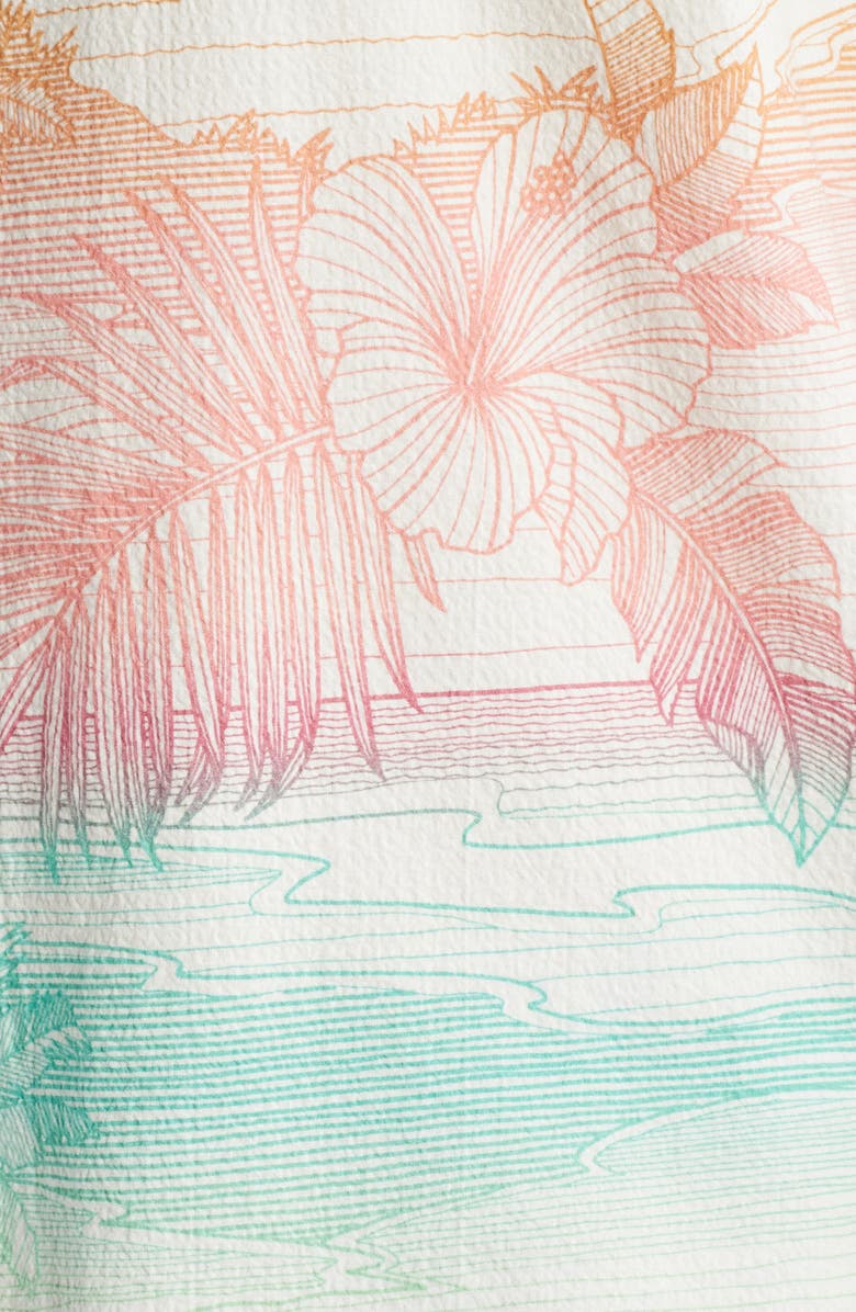 Tommy Bahama Nova Wave Corsica Coast Short Sleeve Cotton Blend Seersucker Button-Up Shirt, Alternate, color, Marble Cream