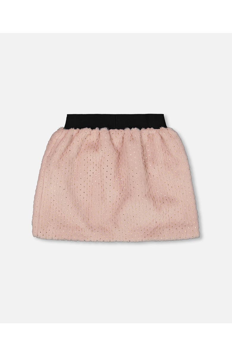 Deux par Deux Fake Fur Skirt, Alternate, color, Dusty Pink