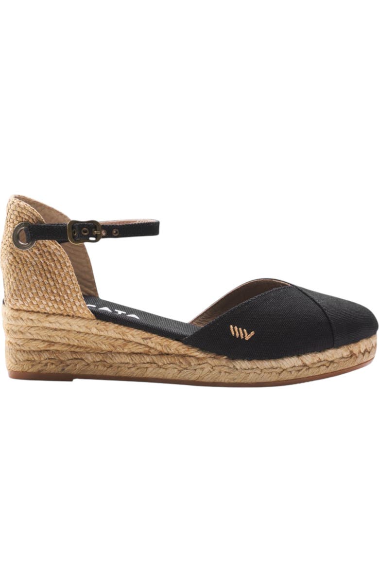 VISCATA Pubol Canvas Espadrille Wedges, Main, color, Black