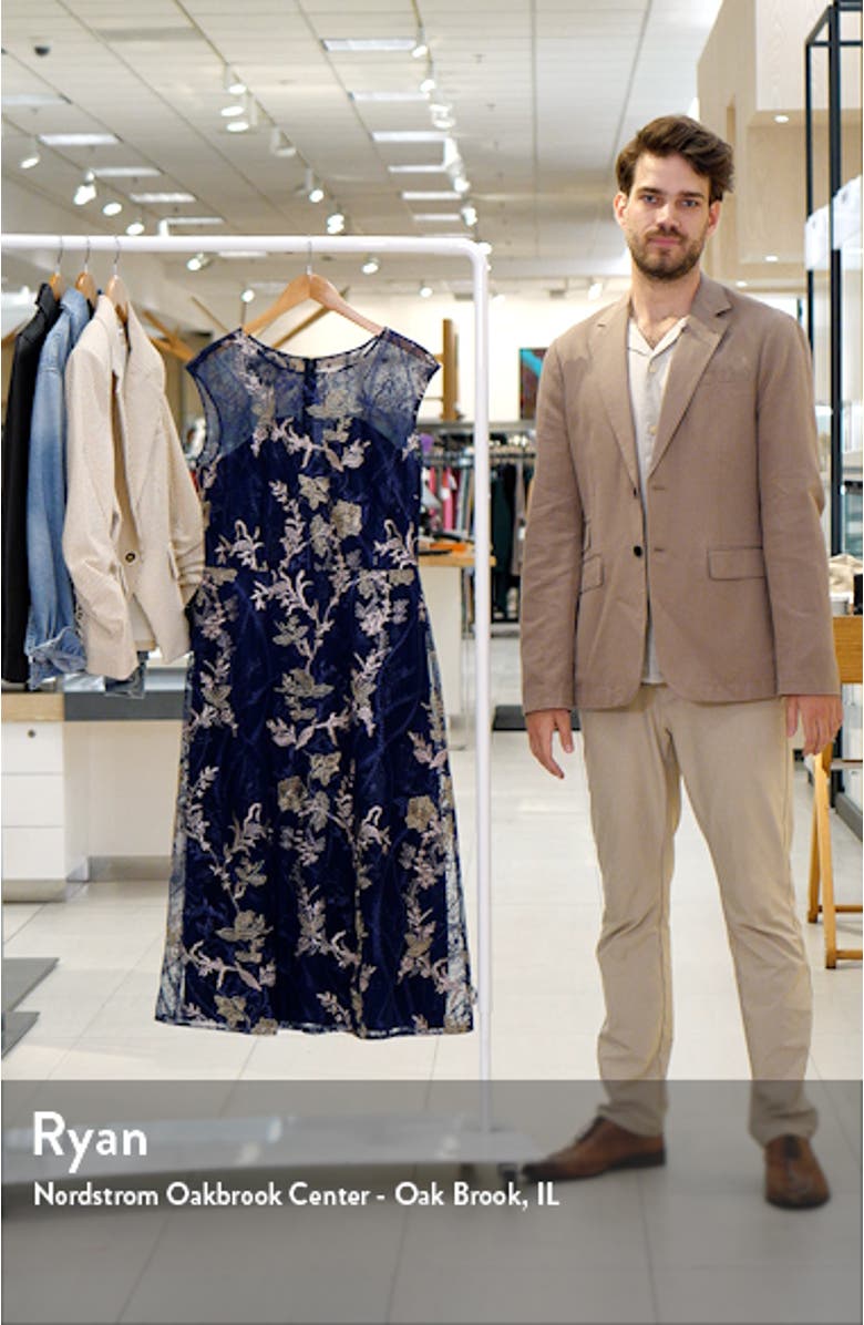 Brynn Floral Embroidered Mesh Dress, sales video thumbnail