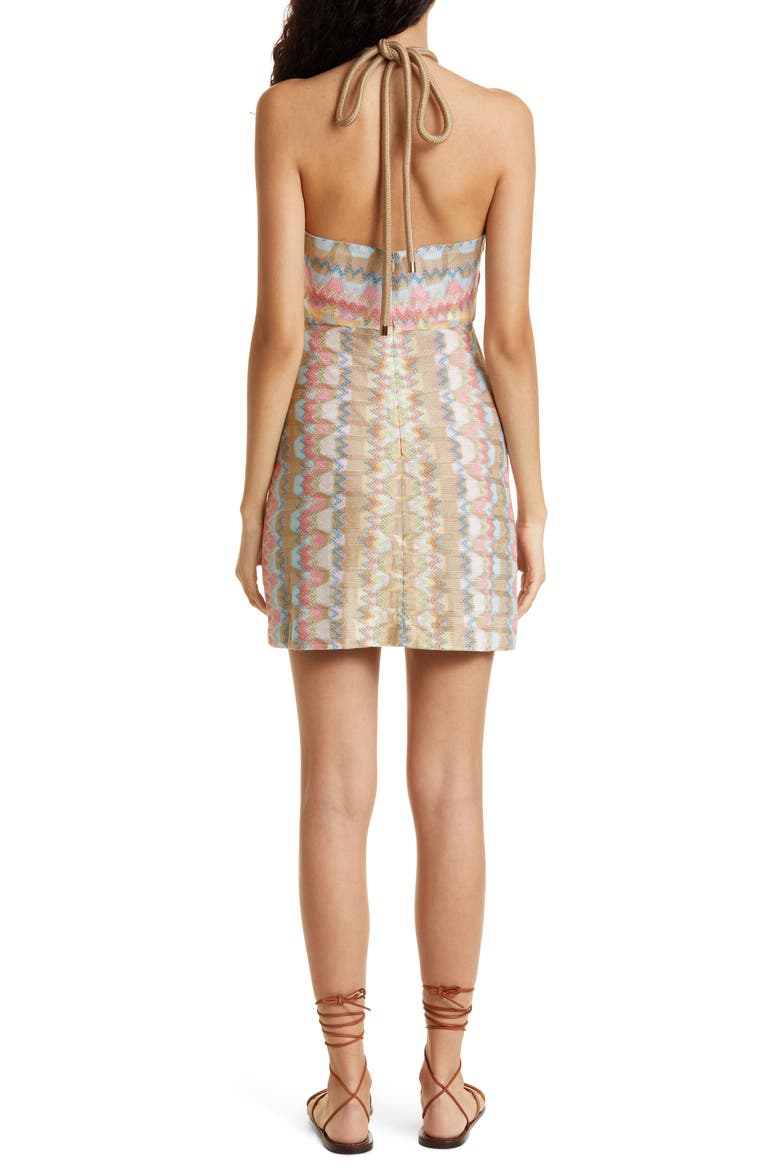 Everest Cutout Halter Dress, Alternate, color, MULTI