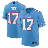 Nike Men's Nike Chimere Dike Light Blue Tennessee Titans Team Game Jersey