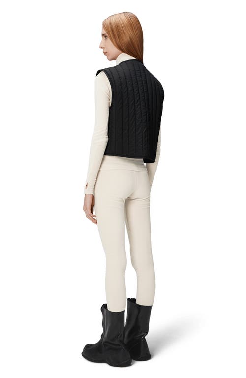 Shop Rains Banja Water Resistant Crop Liner Vest In Black