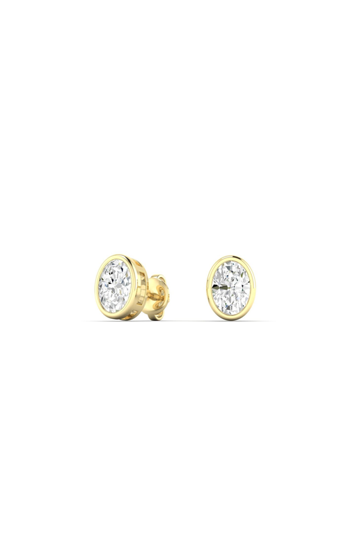 Everlee Oval Bezel Lab Diamond Studs in 14K Gold in Yellow Gold at Nordstrom