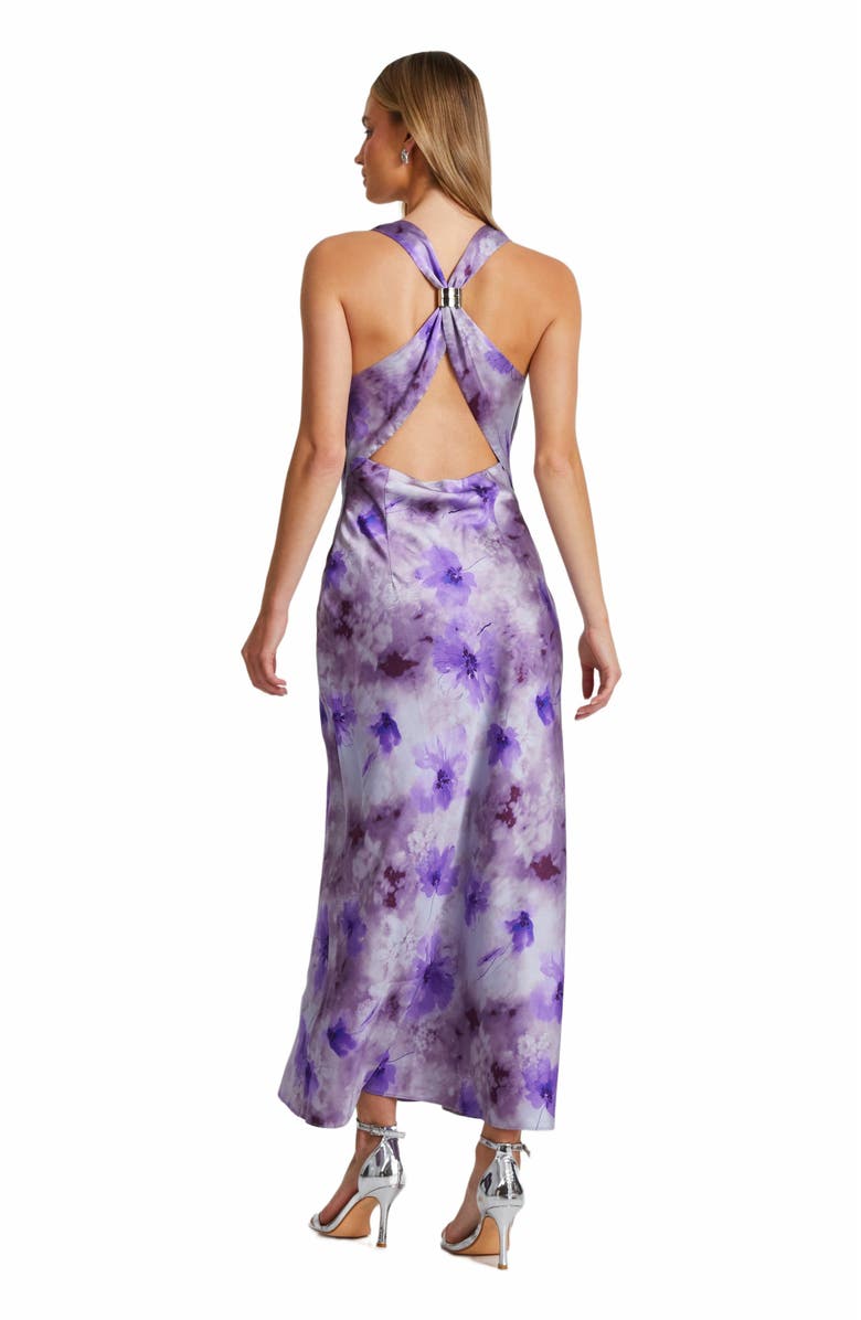 QUIZ Floral Cowl Maxi Dress, Alternate, color, Lilac