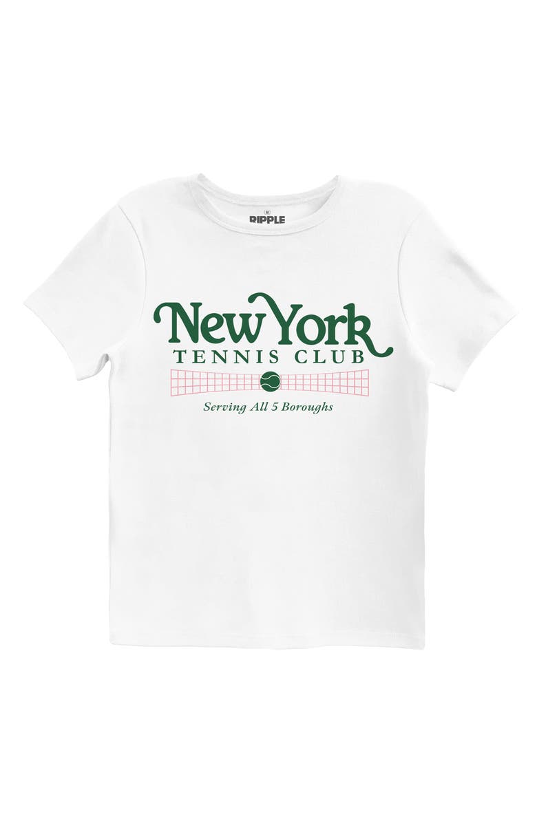 Ripple Junction New York Tennis Club Graphic T-Shirt, Main, color, White