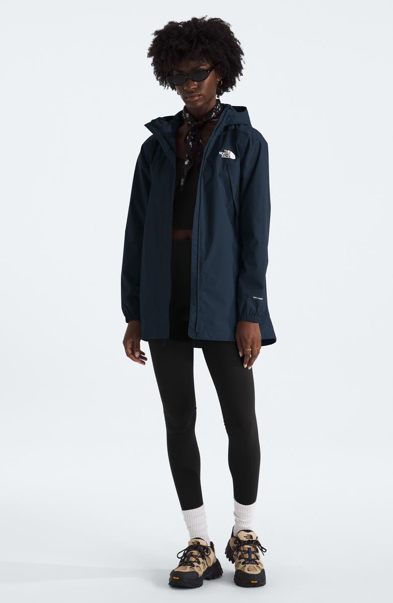 The North Face Antora Waterproof Hooded Rain Parka, Alternate, color, Summit Navy