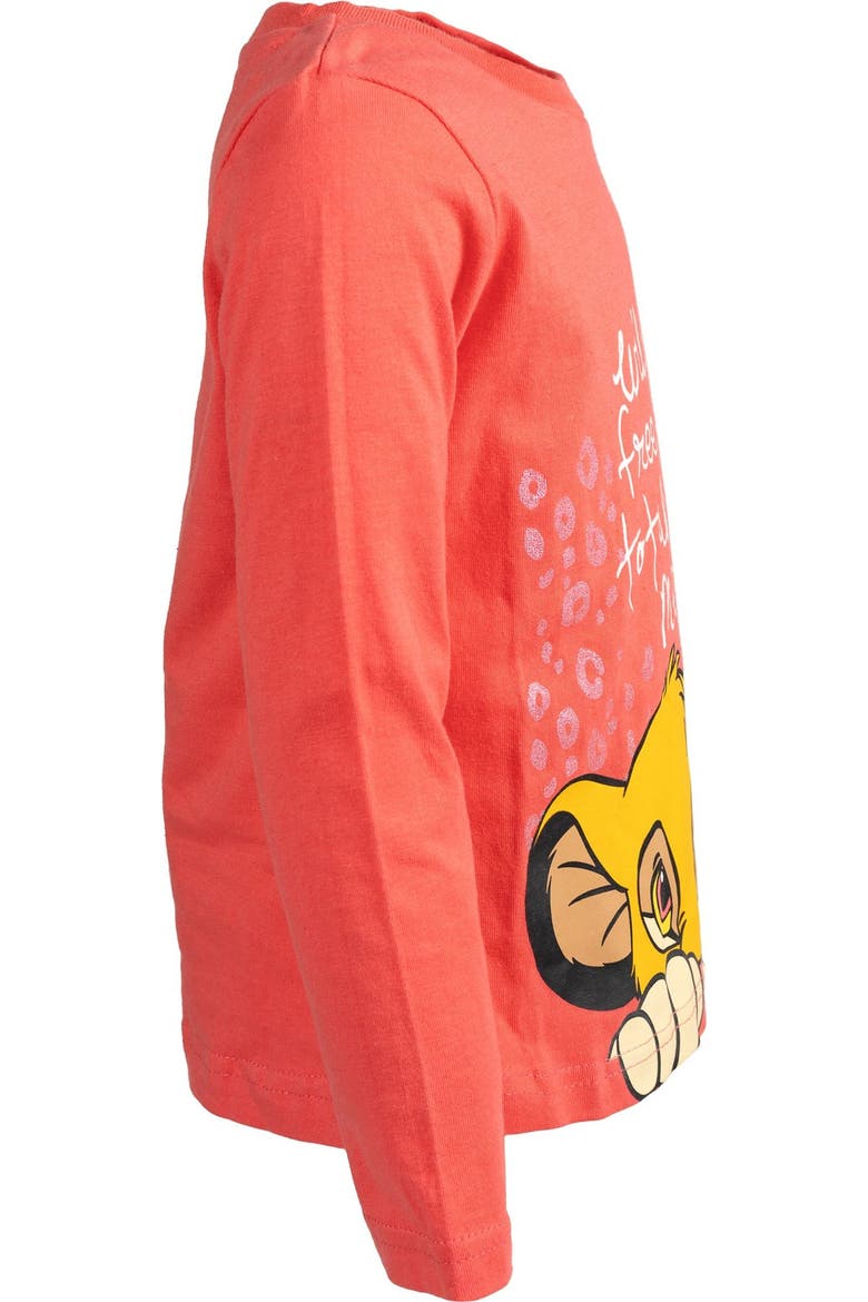 Lion King 2-Piece Long Sleeve T-Shirt Set, Alternate, color, Yellow Coral Simba