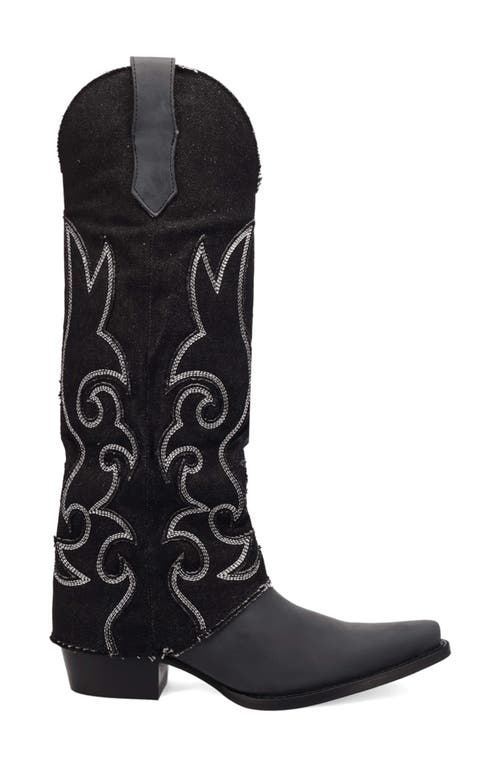 Dingo Knee High Western Boot In Black