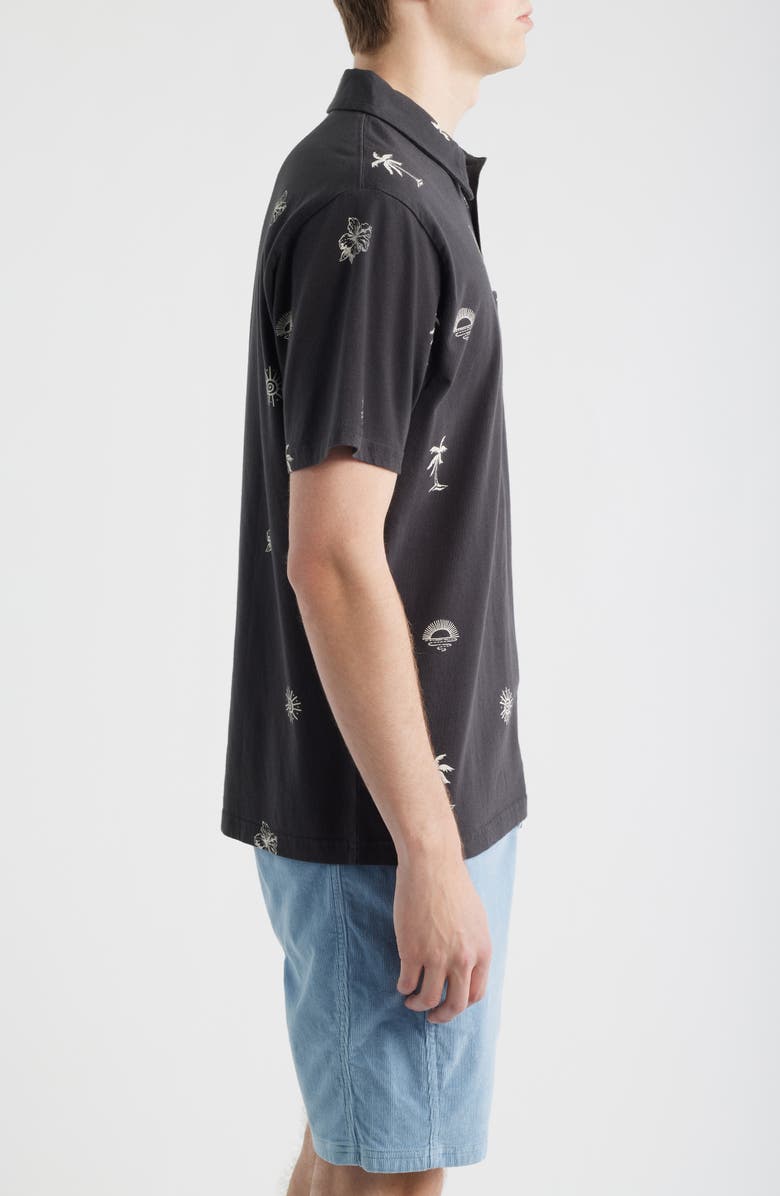 Rip Curl Sessions Cotton Pocket Polo, Alternate, color, Washed Black