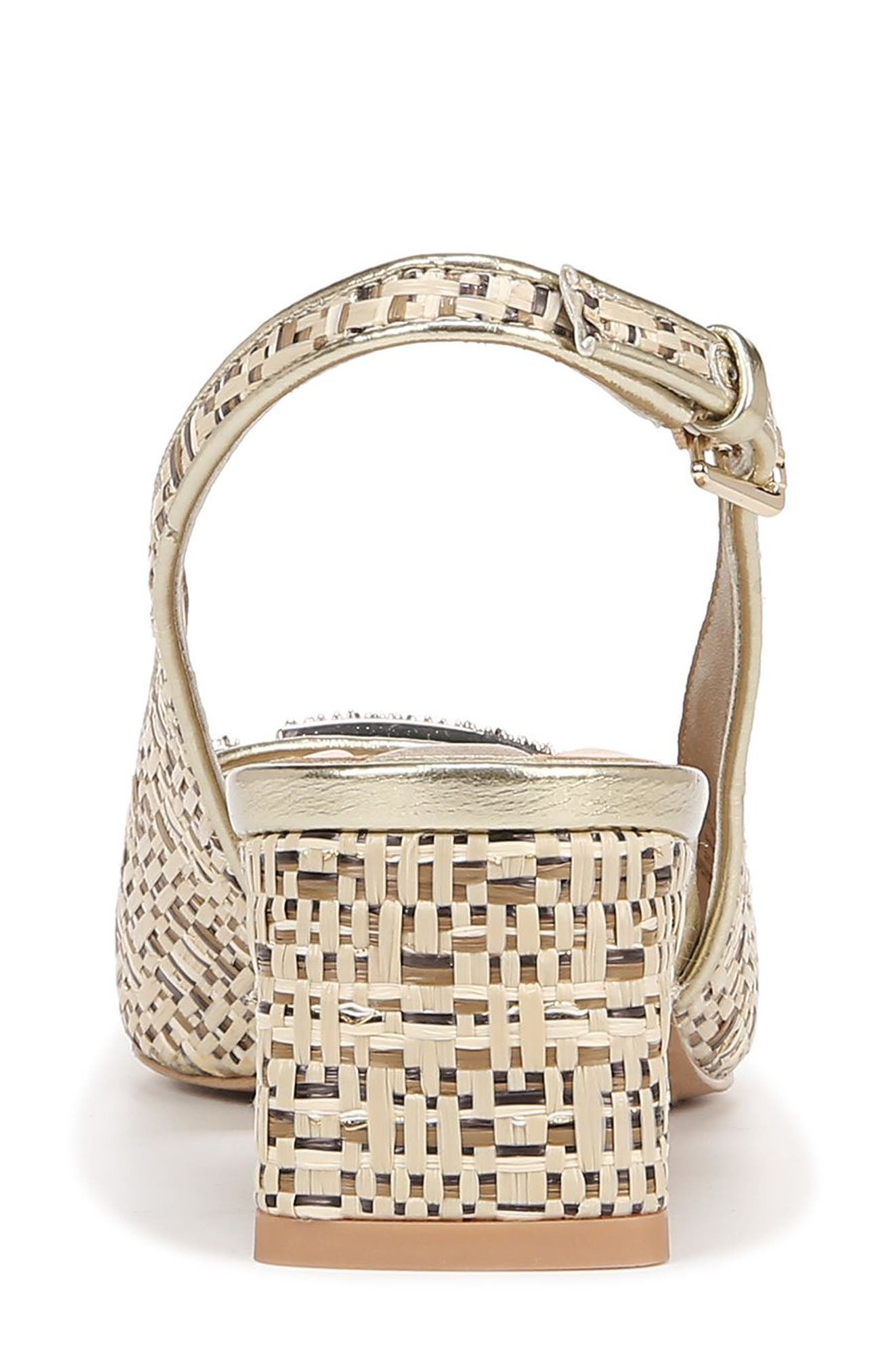 Franco Sarto Racer Crystal Buckle Slingback Pump, Alternate, color, 