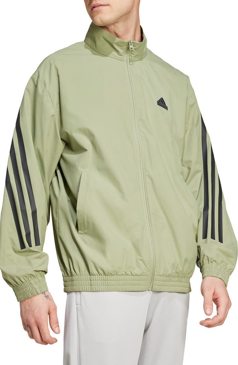 ADIDAS SPORTSWEAR Future Icons 3-Stripes Water Repellent Woven Track Jacket, Alternate, color, 