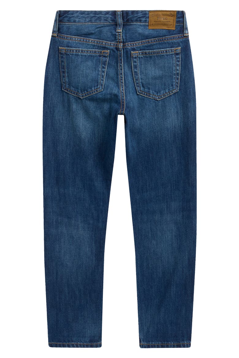 Kids' Logo Slim Boyfriend Jeans, Alternate, color, BLUE