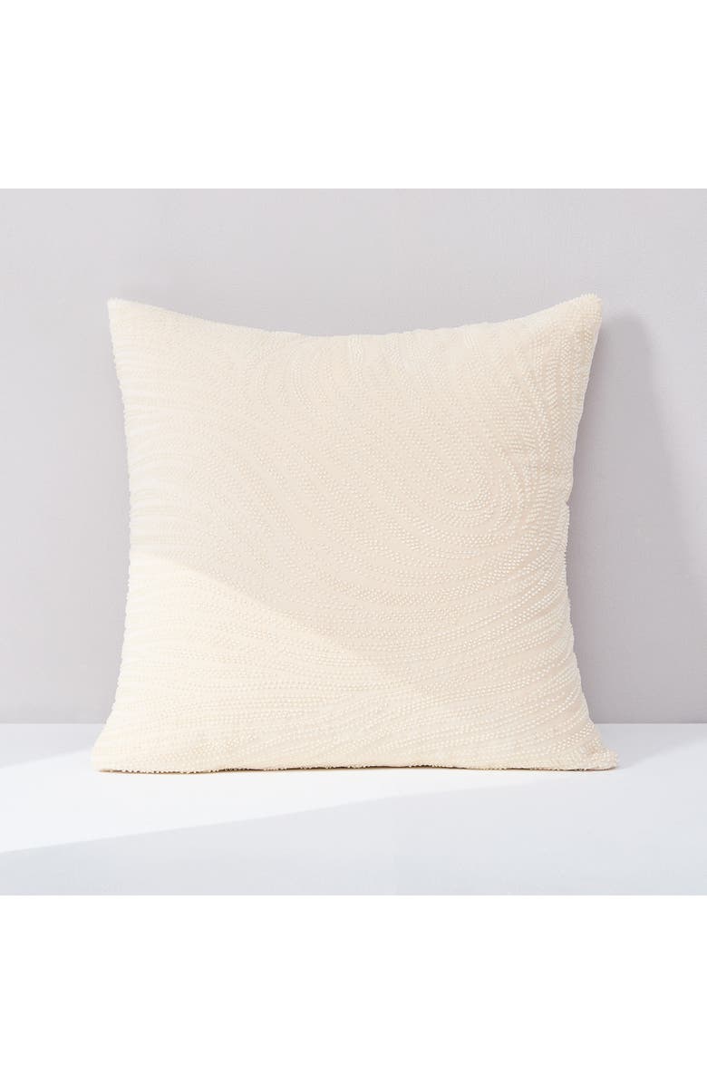 Chuks Collins x Lush Decor Swirls & Gills Pillow Cover, Main, color, Cream