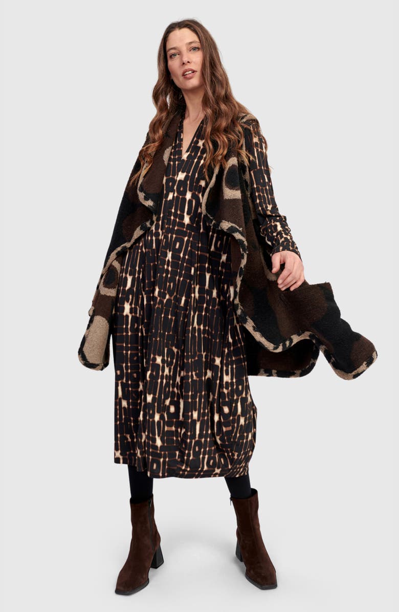 Alembika Piped Cozy Draped Vest, Alternate, color, Floral