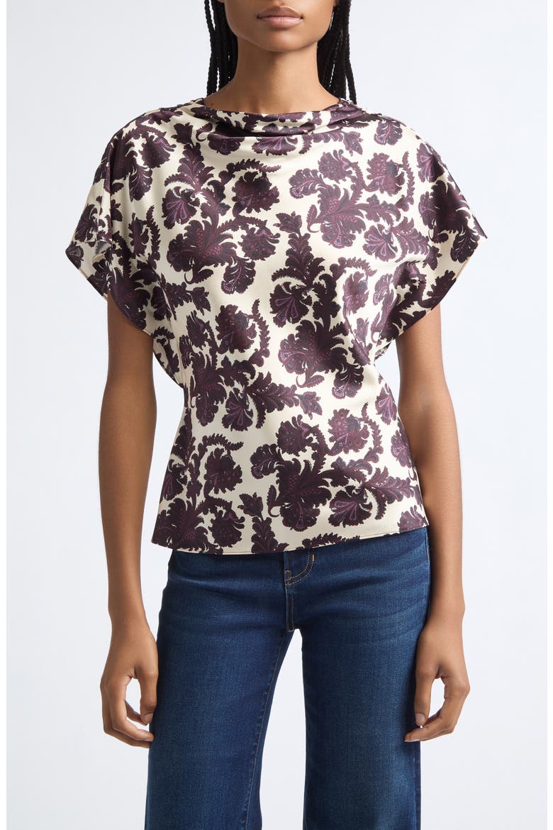 Redgrave Silk Blend Top, Main, color, ECRU MULTI