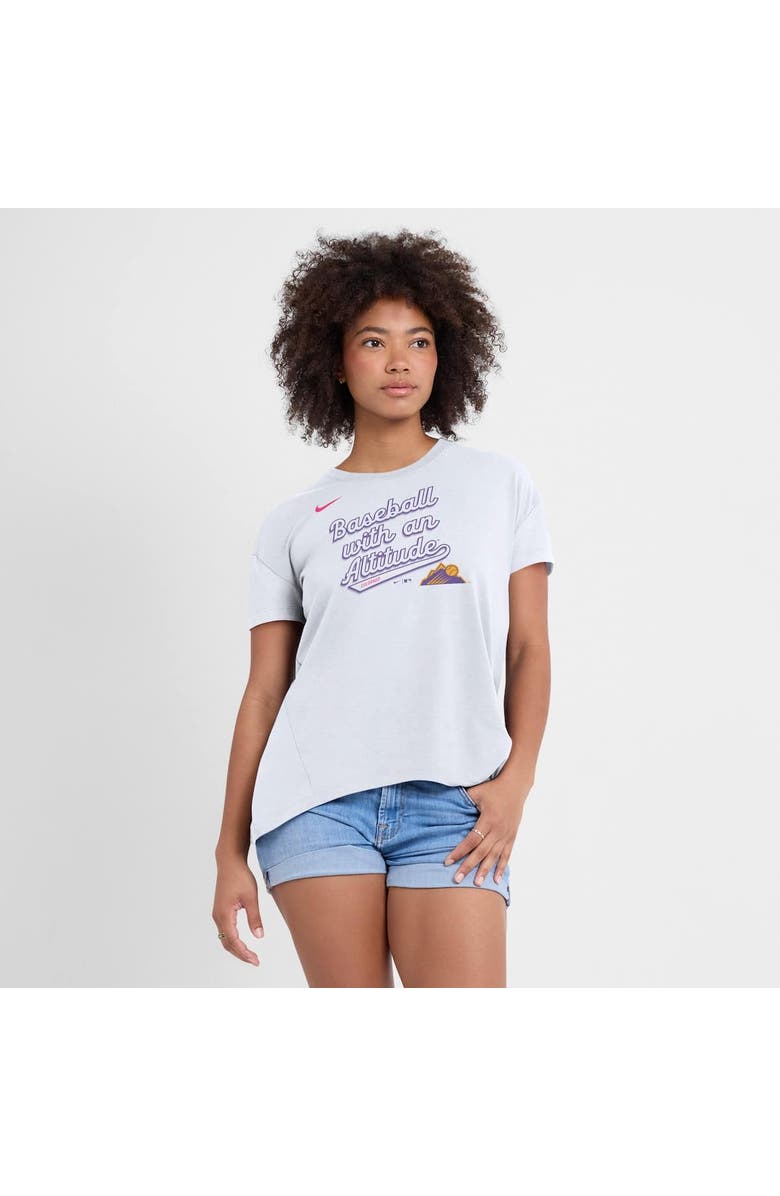 Nike Women's Nike White Colorado Rockies 2025 City Connect Flowy Fashion Tri-Blend Performance T-Shirt, Main, color, White