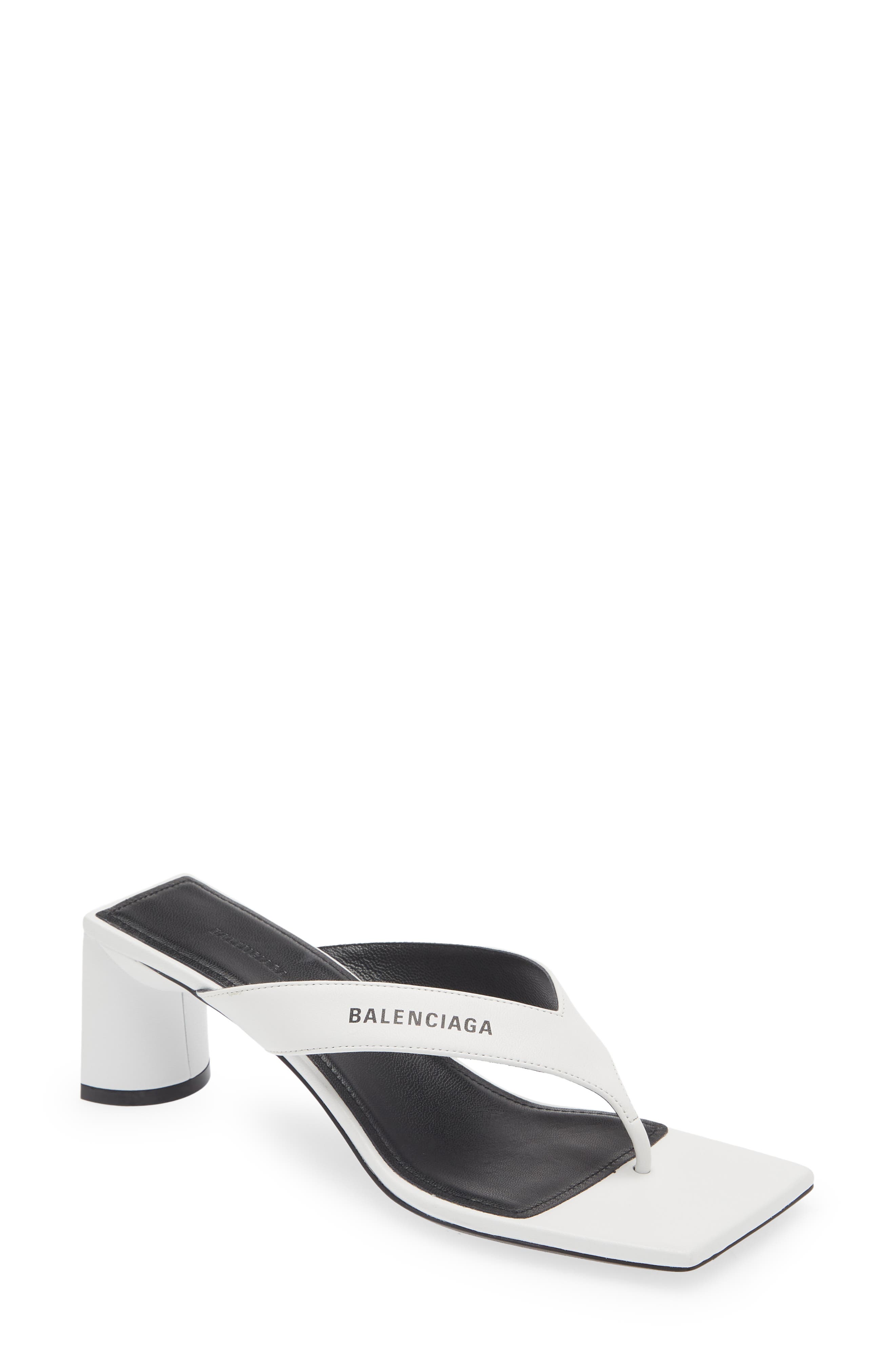 Balenciaga Square Toe Thong Sandal, Main, color, 