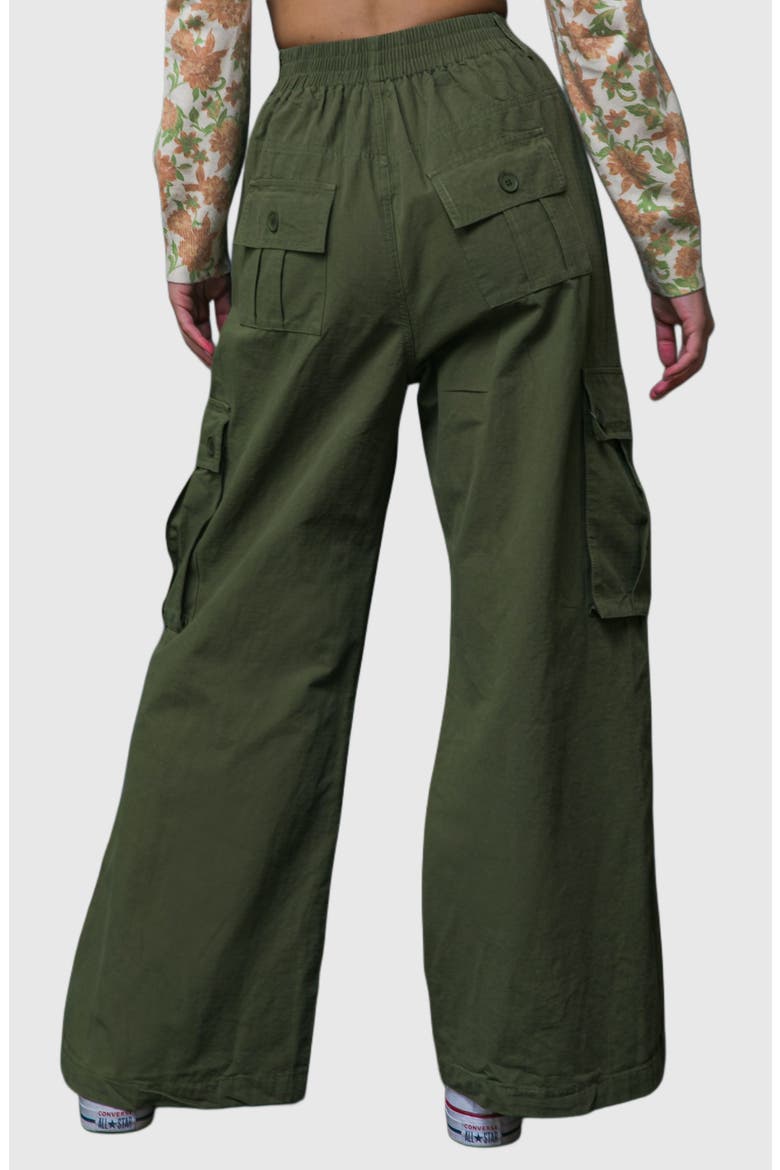 High Waist Wide Leg Cargo Pants, Alternate, color, OLIVE