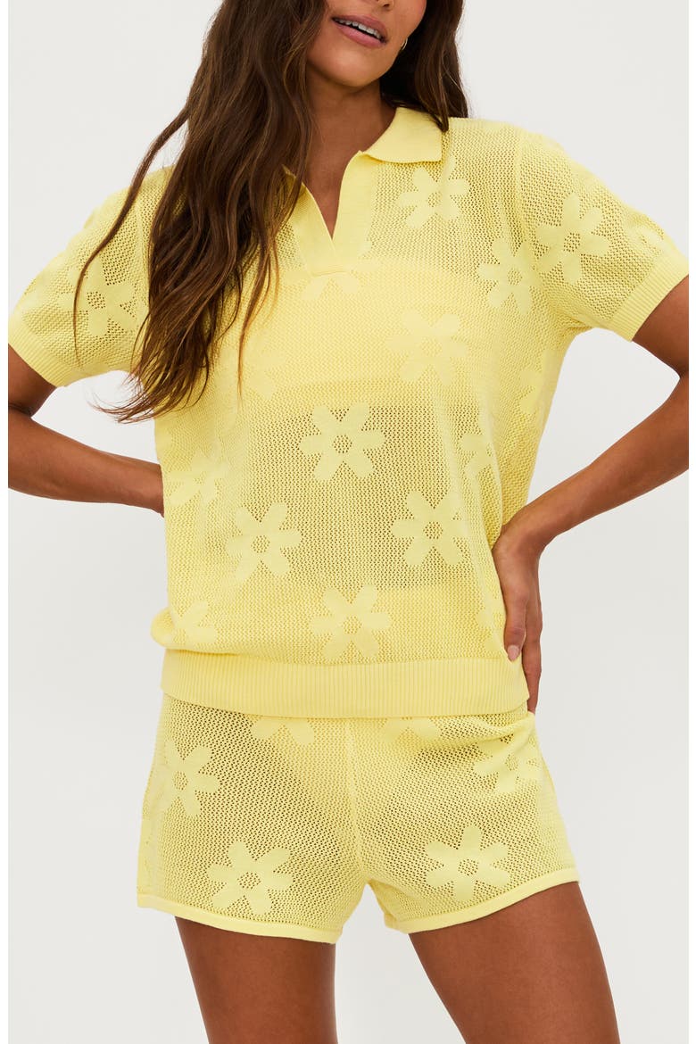 Liliana Semisheer Cotton Cover-Up Top, Main, color, BUTTER BLOSSOM