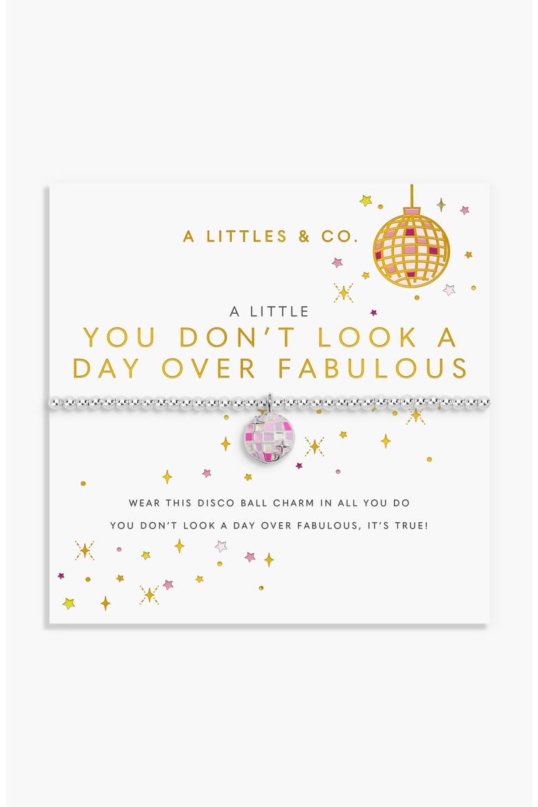 A Little Vibes 'You Don'T Look A Day Over Fabulous' Bracelet, Main, color, Silver Plated