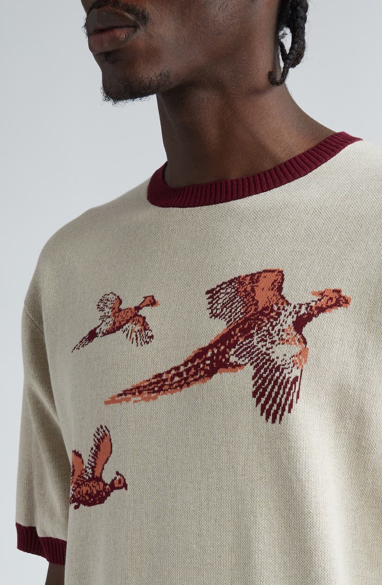 BEAMS Jacquard Knit T-Shirt, Alternate, color, 