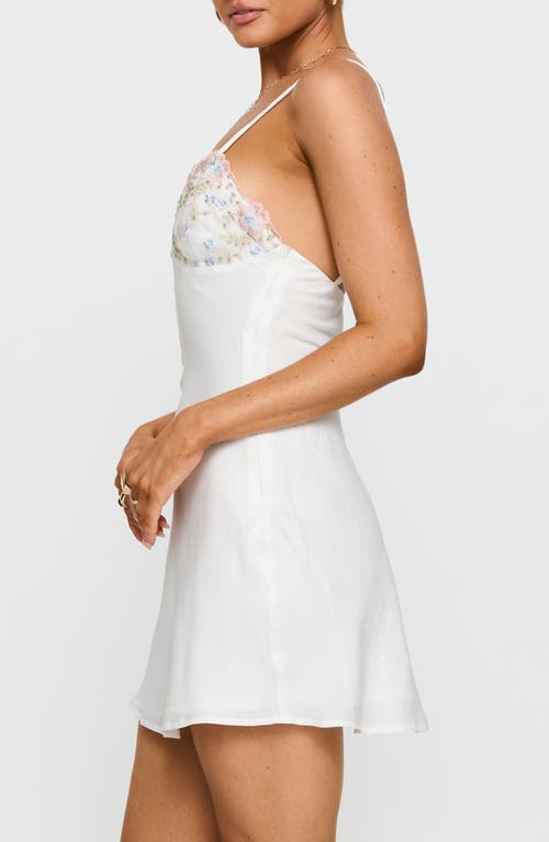 PRINCESS POLLY PRINCESS POLLY HINTZ EMBROIDERED SATIN MINIDRESS 