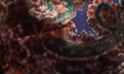 L'agence Burnout Velvet Long Sleeve Bodysuit In Multi