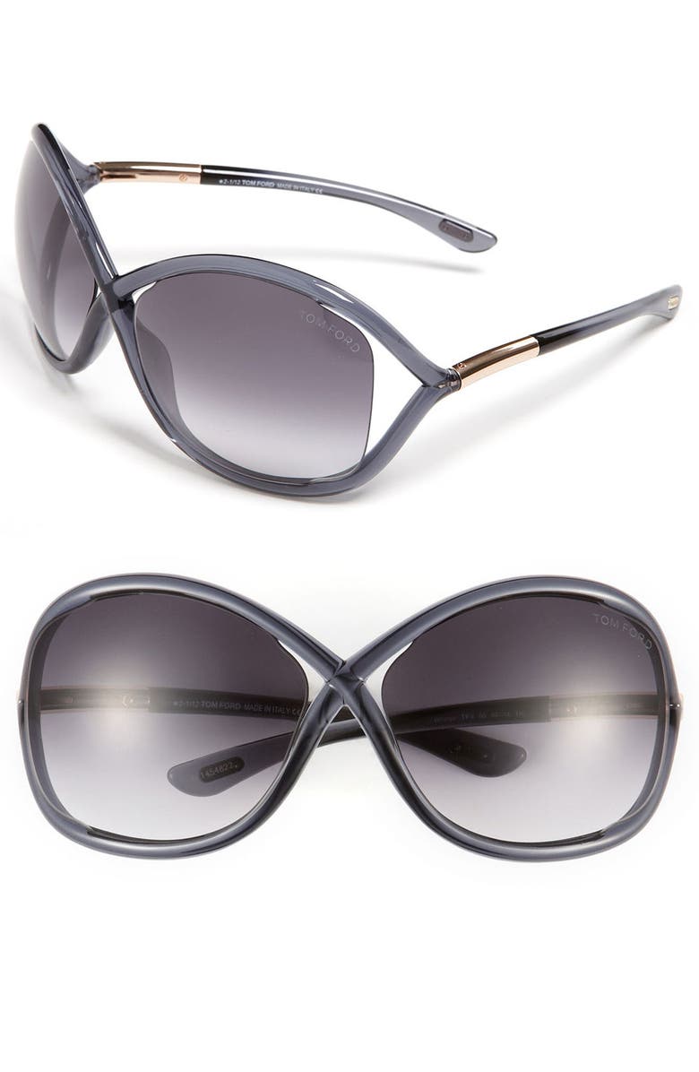 TOM FORD 'Whitney' 64mm Open Side Sunglasses, Main, color,