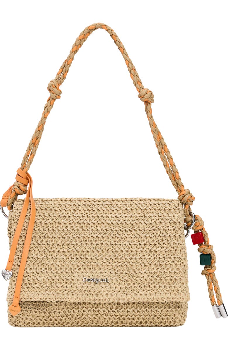 Desigual Raffia Crossbody Bag, Main, color,