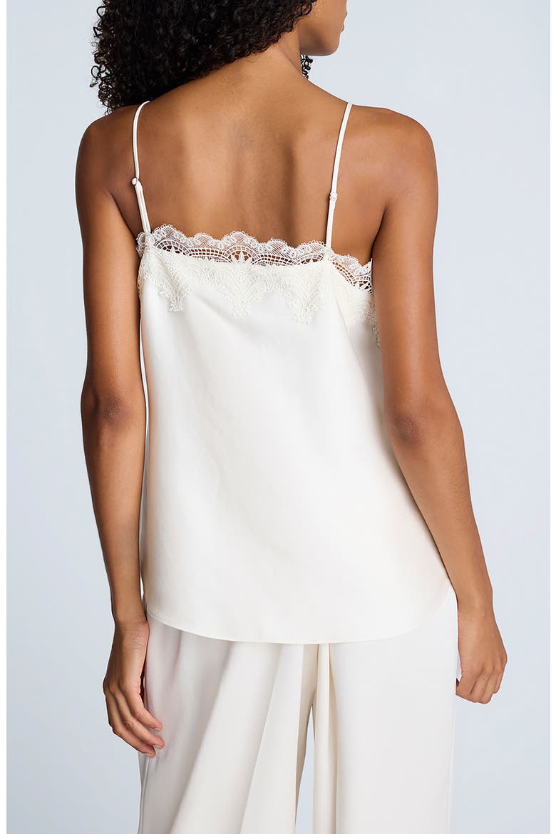 Lace Trim Satin Camisole, Alternate, color, OYSTER